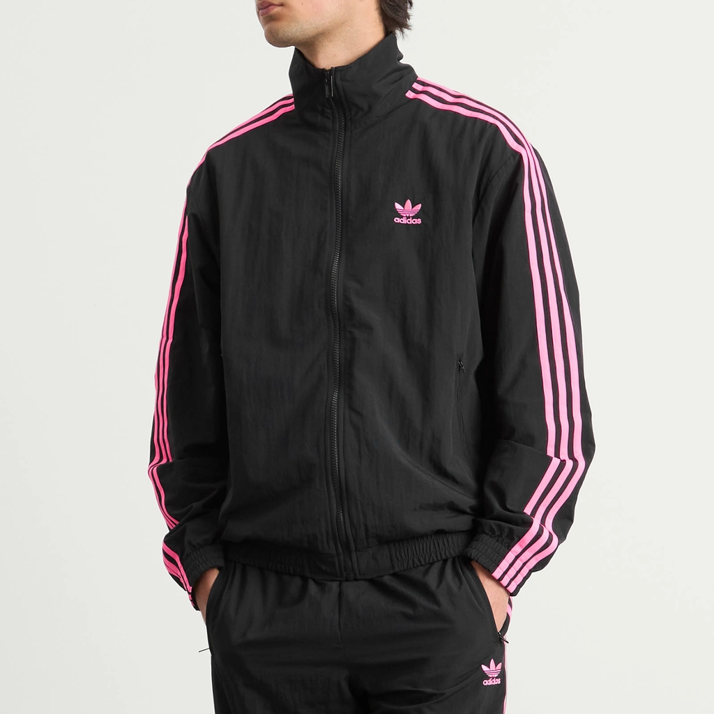 Adidas Originals Men's Firebird Track Top Black/Lucid Pink